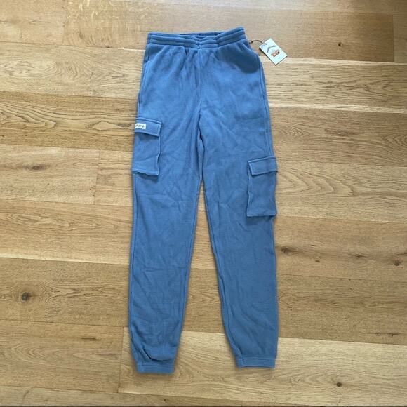 Girl Crush - Waffle Cargo Jogger in Blue - Picture 1 of 8